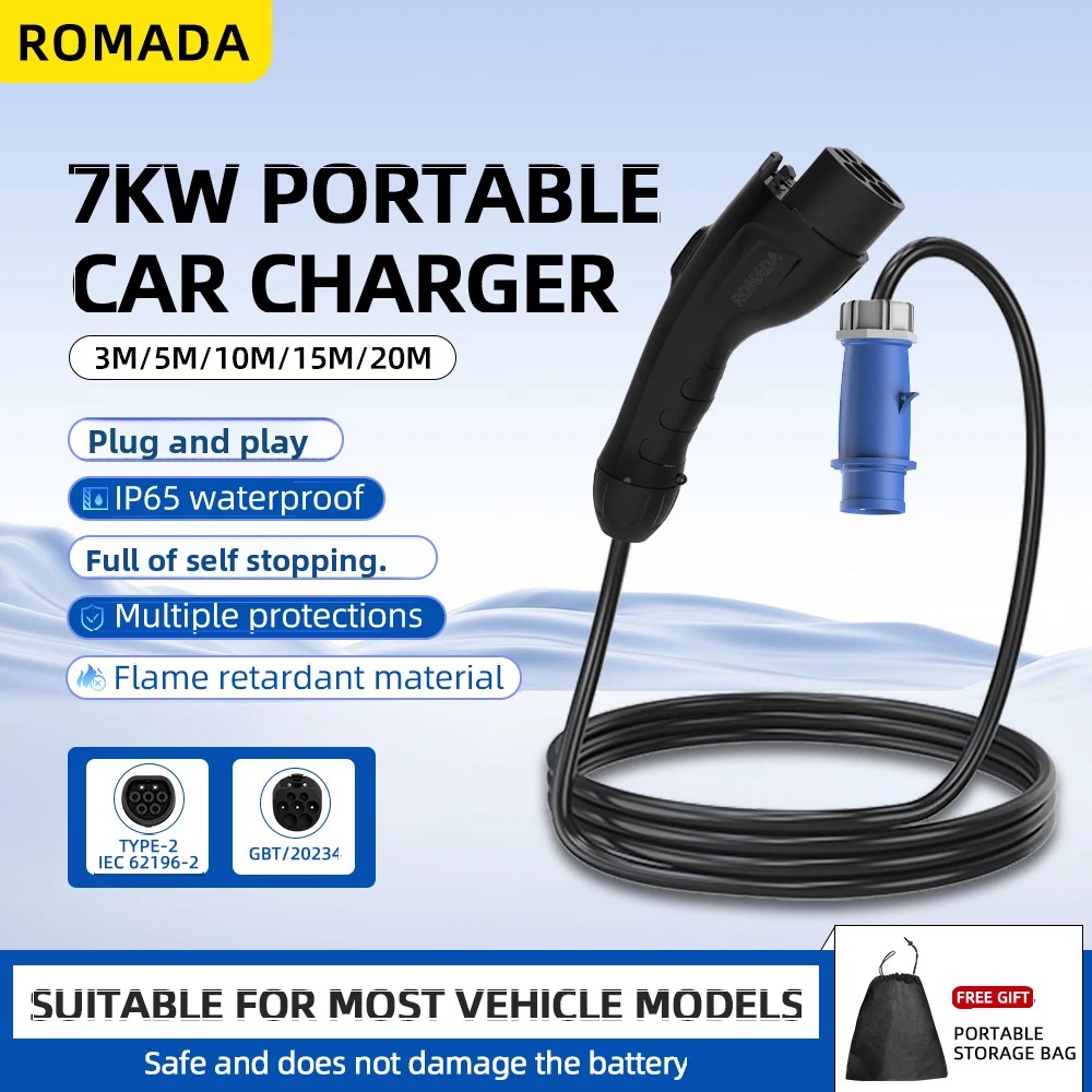 Ev Charger Adapter - Carregador portátil ev para veículo elétrico,