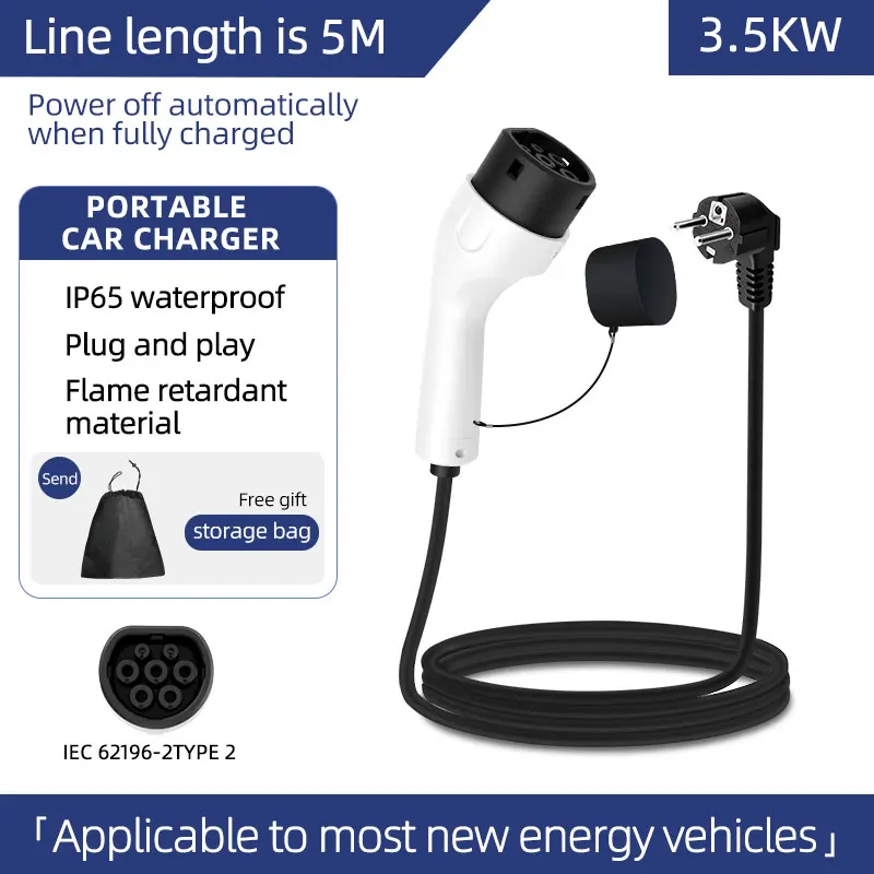Ev Charger Adapter - Carregador Portátil ROMADA 3.5KW 16A para
