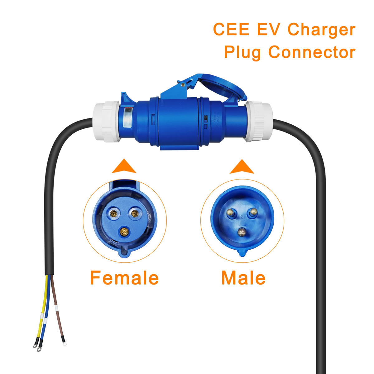 32a azul cee soquete para 16a  - Ev Charger Adapter avaliação e preço