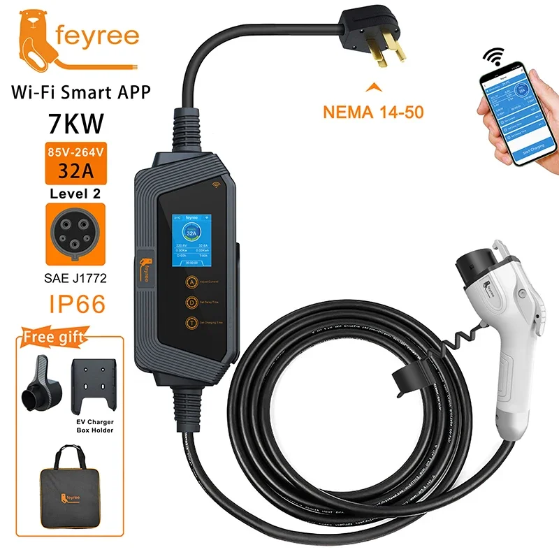 Carregador Portátil Feyree Tip - Portable Ev Charger avaliação e preço